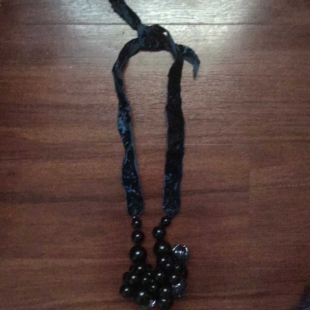 Anthropologie Beaded and velvet necklace